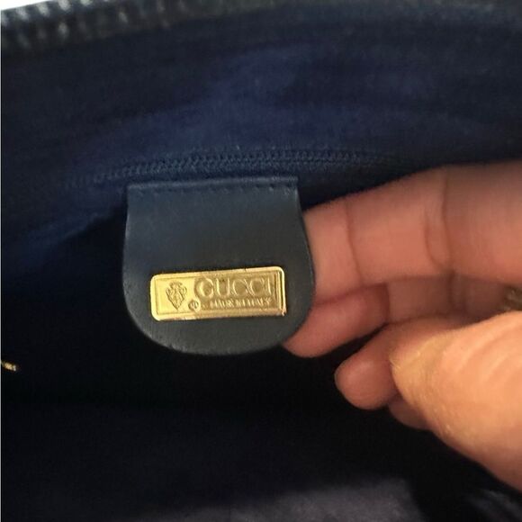 Gucci Navy and Red Crossbody Bag with Gold-Tone Hardware - Picture 11 of 16